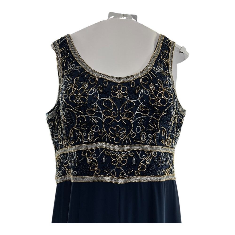Alyce Designs Navy Blue Romper Sequined Dress Cocktail Prom Size 20 - Picture 2 of 5